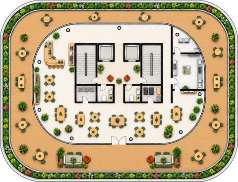 Level 01 furnished floor plan