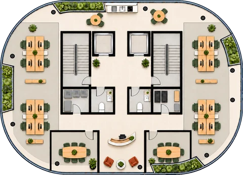 Level 02 furnished floor plan